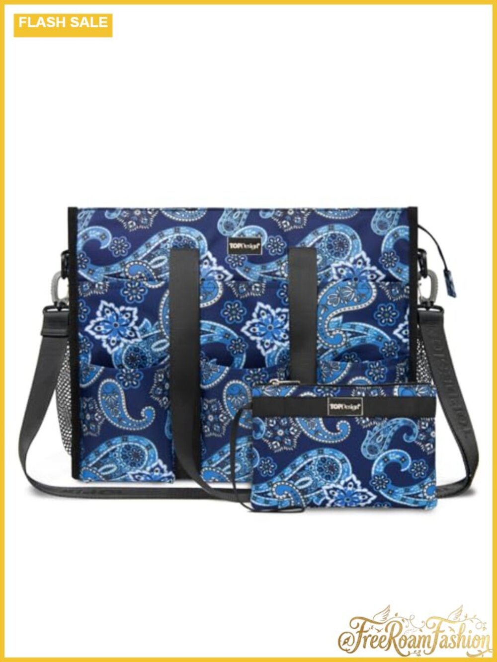 TOPDesign Water Resistant Tote Bag Set 2 Multi Pocket 22 Organizer